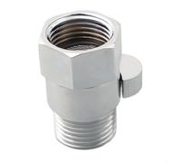 Régulateur d'eau en laiton et vanne d'arrêt pour douches à main, finition chromée, connecteurs standard G 1/2, poignée à levier permettant un contrôle de l'eau étanche et un réglage du volume