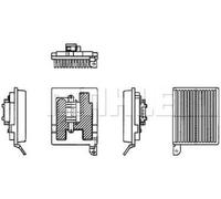 Régulateur du ventilateur d'habitacle Filtre de conduite MAHLE pour MERCEDES VIANO