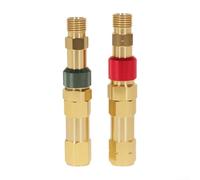 Régulateur en laiton pour tuyau à connexion rapide avec clapets anti-retour pour soudage au chalumeau, design anti-fuite à double étanchéité, interfaces à code couleur rouge et vert pour un contrôle
