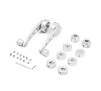 Régulateur Fenêtre Manivelle De Lève-vitre Manuelle Universelle en Alliage D'aluminium pour Voiture Accessoire De Remplacement Leve Vitre(Argent)