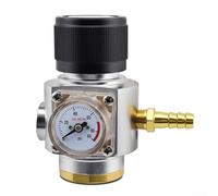 Régulateur miniature de 0 à 90 PSI pour soda, eau, bière | Kit ardillon en acier inoxydable pour Kegerator avec tuyau et déconnexions pour bouteilles de sodastream et fûts Cornelius | Noir (A)