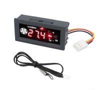 Régulateur numérique à 4 fils pour ventilateur PWM avec sonde de température pour boîtier d'ordinateur 12 V Refroidissement silencieux jusqu'à 3 A Noir (3P + anneaux)