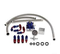 Régulateur Pression pour efi Réglable 30-70psi pour Moteur Régulateur | Plage 30-70psi ajustable, surveillance pour facile, compatible pour efi, contrôle optimal du pour mélange (Blue&Red)