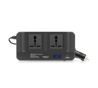 Régulateur Puissance De Voiture pour Camping Onduleur Universel 200 W pour Voiture, Adaptateur USB Type C, 12 V CC vers 220 CA, Affichage en Temps réel de la Tension, Prise Courant(Universal Plug)