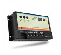 Régulateur solaire PEVER double batterie contrôleur de charge solaire 20A 12V 24V