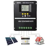 Régulateur solaire, régulateur de panneau solaire | Contrôleur multifonction avec deux ports USB | Contrôleurs d'énergie renouvelable pour l'énergie pour villa, caravane, yacht, lampa