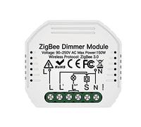 Régulateur ZigBee 220 V, atténuateur LED Triac ZigBee, fonction également avec bouton N.O. Mémoire et minuteur, App TUYA, compatible avec Alexa Google Home
