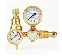 Régulateurs gaz argon CO2 avec manomètres pour soudure MIG TIG, 0-4500 PSI | CGA580 (G5/8) Entrée & Sortie 1/4, Détendeur de gaz de soudage à double manomètre