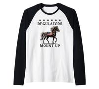 Regulators Mount Up 4th of July Patriotic US American Flag Manche Raglan