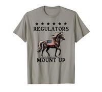 Regulators Mount Up 4th of July Patriotic US American Flag T-Shirt