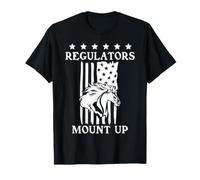 Regulators Mount Up 4th of July Patriotic US American Flag T-Shirt