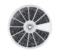 Regun 600 Pièces Vis Écrous Rondelles Inox (m1 m1.2 m1.4 m1.6) - 12 Combinaisons de Fixations Hexagonales Plates avec Rondelles à Ressort, Pour Électronique, Horlogerie & Mécanique Industrielle