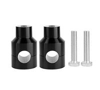 Regun Riser De Guidon, Rehausseur de Guidon pour Moto, 2 Pièces Universel 22mm Guidon Riser en Alliage D'aluminium pour Moto VTT(Noir)
