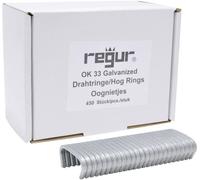 REGUR OK 33 anneaux en fil D galvanisé - 450 pièces pour la fixation de gabions, paniers en pierre, clôtures et bien plus encore.