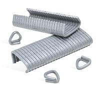 REGUR OK 33 anneaux D-wire en alu-zinc en alliage aluminium-zinc de haute qualité - 450 pièces pour la fixation des gabions, des paniers en pierre, des clôtures et bien plus encore.