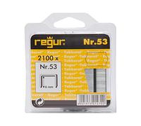REGURER Serre-câbles fins type 53 galvanisés - 2100 pièces de longueur 53/6 mm - Agrafes pour la fixation des tissus, du cuir, des textiles ainsi que pour l'artisanat et la décoration
