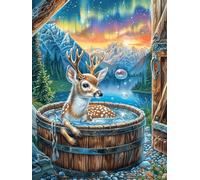 Reh au tonneau 300 Pièces Puzzle Expert Confirmé en Carton Rigide Haute Densité Animaux de Paysage Naturel Très Difficile Motif Complexe Décoration Murale Cadeau Premium 300 PCS