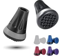 Rehand Lot de 2 embouts de canne tout terrain de 1,9 cm pour canne et béquille, coussinet de pied de rechange en caoutchouc de 1,9 cm, embouts de canne de 1,9 cm très résistants, embouts de canne et