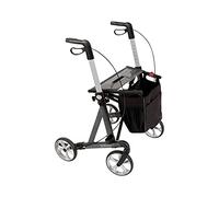 Rehasense Déambulateur lourd Server HD XXL Charge maximale : 200 kg Déambulateur en aluminium léger et pliable avec cadre extra large et sac de courses Pliable En aluminium Taille L