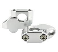 Rehausse De Guidon Moto pour CBF 600 pour CBX 650 pour SLR pour NC700S pour NX pour CB360 Barre De Guidon Risers Moto 22mm Extension Montage Arrière Déplacé vers Le Haut(Argent)