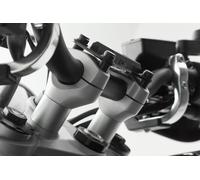 Réhausse de guidon SW-MOTECH H=20 mm argent pour Triumph Str Triple 675 année 2012-2016
