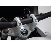 Réhausse de guidon SW-MOTECH H=40 mm pour R1200GS année 2012, R1250GS année 2018, couleur:argent