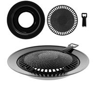 Réhausse de plat de cuisson barbecue pour réchaud à gaz rond 32 cm, plaque plancha pour barbecue gaz, plancha barbecue gaz, plancha gaz camping, barbecue plancha a gaz, camping accessoires