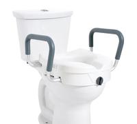 Réhausse de siège de toilette VEVOR, hauteur 12,7 cm, capacité de charge 158 kg, pour toilettes rondes et oblongues, montage par fermeture rotative, largeur réglable de 48,3 cm à 55,6 cm, pour personn