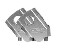 Rehausse Guidon Moto Compatible avec BMW pour R850R F800ST R1150R R 850R F 800 St R 1150 R Guidon De Moto Riser Bar Mount Poignée Pince Rouge Argent Noir (Color : 28mm Silver)