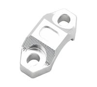 Rehausse Guidon Moto Interrupteur d'arrêt et démarrage Universel CNC 22 mm pour Guidon Frein Embrayage Barre rotative Fixation par Pince(Argent)