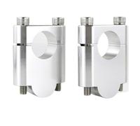 rehausse Guidon Moto pour Ducati pour Multistrada 1100 pour Scrambler 800 28mm 1 1/8 "Pince De Montage De Guidon Poignée De Moto Élévateurs De Barre De Graisse en Aluminium(Silver Riser 40mm)