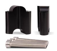 Rehausse Guidon Moto Pour XL1200X Pour Forty-Eight 2010-2022 Moto Aluminium 2 "Rise 1" Guidon Riser Bar Mount Poignée Pince Motos Rehausse De Guidon (Color : Black)