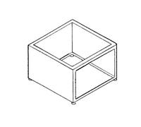 Réhausse inox ouverte avec étagère 55009