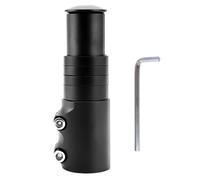Rehausse potence guidon vélo - 1 pièce, 28,6mm, alliage aluminium, réglable - Noir - Convient pour vélo route, BMX, VTT