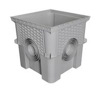 Jardibric - Regard/Réhausse Collecteur des Eaux Pluviales - 40 x 40 cm (livré sans Couvercle) Personnalisez Votre Installation pour Une Gestion Efficace des Eaux Pluviales