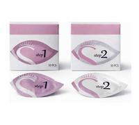 Rehaussement de Cils Recharge Professionnelle Lash Lift Lotion Step 1 & Step 2, 20 Sachets, Traitement 2 Étapes pour Salon