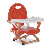 Rehausseur Chaise Bébé Pour Enfants De 6 Mois À 3 Ans (15 Kg), Chaise Haute Portable, Réglable, Avec Fermeture Compacte Et Plateau Amovible - Poppy Red Rouge
