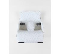 NOUKIE'S - Rehausseur Fleurs Bébé de 9 mois à 3 ans Chaise Enfant avec Dossier et Coussin- Léger, Pliable et Nomade - Harnais, Sécurité - Imperméable, Déhoussable et Lavable - Max 13 kg - Voyage