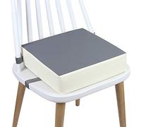 Rehausseur Chaise Enfant Coussin, en Toile de Coton Lavable avec 2 Sangles, Boucle de Sécurité, Motif de Dessin Animé Pour Enfant (gris + beige) 111