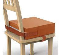 Rehausseur Chaise Enfant-Lavable PU en Polyuréthane Double Ceinture de Sécurité Avec Fond Antidérapant Coussin de Voyage Portable (Marron)