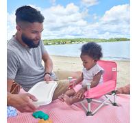Bright Starts – Réhausseur Pop 'N Sit portable avec tablette – Rose – 6 mois à 3 ans
