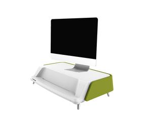 Réhausseur de bureau celexon PRO ME1730 pour écran de 17"-30" - vert (avec système de nettoyage UV-C)