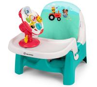 Baby Einstein Farm Explorers - Rehausseur Compact 2-en-1 avec Plateau Repas et Volant Musical, Siège Bébé 6-36 Mois