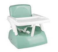 Thermobaby Rehausseur de chaise GUSTO 2 en 1 Évolutif Harnais 3 points Tablette Pliable Vert sauge