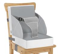 Rehausseur de chaise pour enfant, ceinture à 3 points, coussin d'assise pour enfants et bébés en PU imperméable avec sangles, coussin de siège pour enfants et tout-petits (gris)…