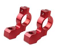 Rehausseur De Guidon Pour Moto 2 Pièces Universel Pour Rétroviseur Arrière Vélo Ou Quad Support Fixation Adaptateur Vis Serrage Aluminium 22 Mm 7/8" Rétroviseur De Moto(rouge)