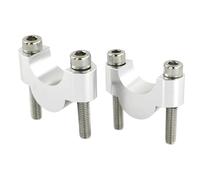 Rehausseur de Guidon pour Moto Compatible Avec Moto Pour Guzzi Pour Stelvio 1200 2009-2011 Pour 1200 Pour Sport 2006-2009 1 1/8" 28 Mm Élévateur Barre De Graisse Pour Guidon De Moto(Silver Riser 20mm)