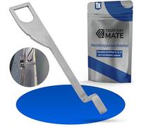 Rehausseur de hayon, 197 mm, en inox, compatible avec Volkswagen VW T4, T5, T6 Bus, Transporter comme Beach, California, Comfortline, Team, Sécurité de porte hayon Rehausseur, support de hayon