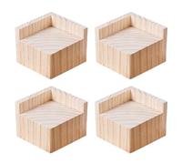 Rehausseur de lit en bois Rehausseur de meubles, Lot de 4 rehausseurs de meubles en pin for table et lit, très résistants, hauteur de 3 à 20 cm, for canapé, chaise, tables de nuit(A 6cmIncrease Height
