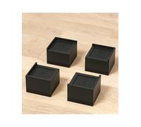 Rehausseur de Meubles en Caoutchouc 4 pièces, élévateur de Jambe de Chaise de canapé-lit réglable, Pieds d'armoire antidérapants for vanité de Salle de Bain(Black,11x9.5cm/4.33x3.74in)
